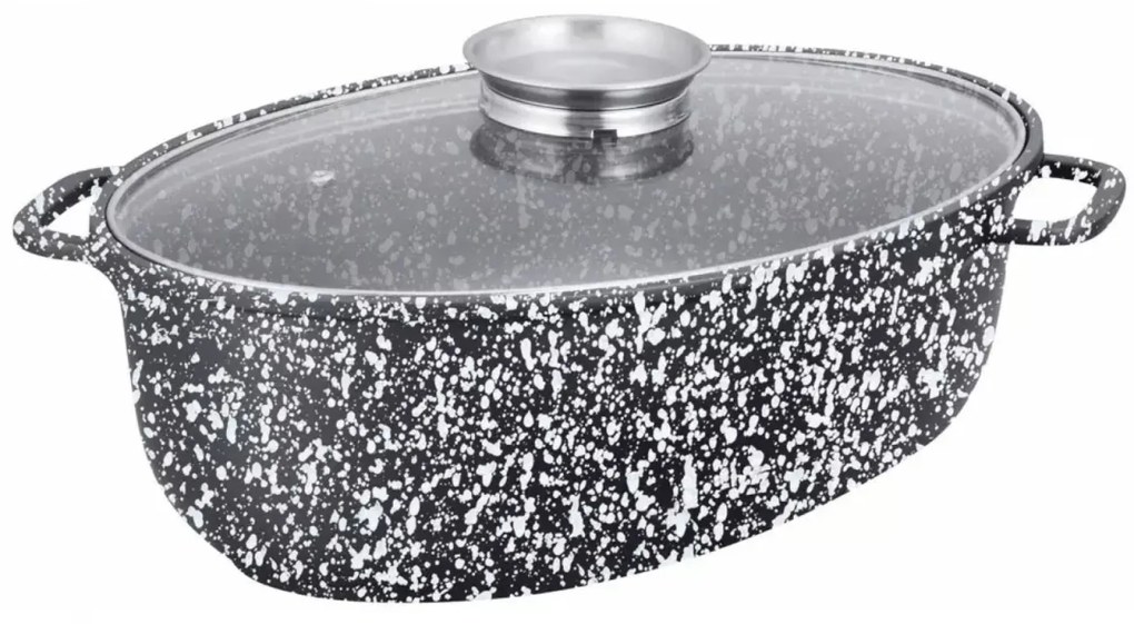 Oala tip roaster cu capac Klausberg KB7366, compatibila cu plita cu inductie
