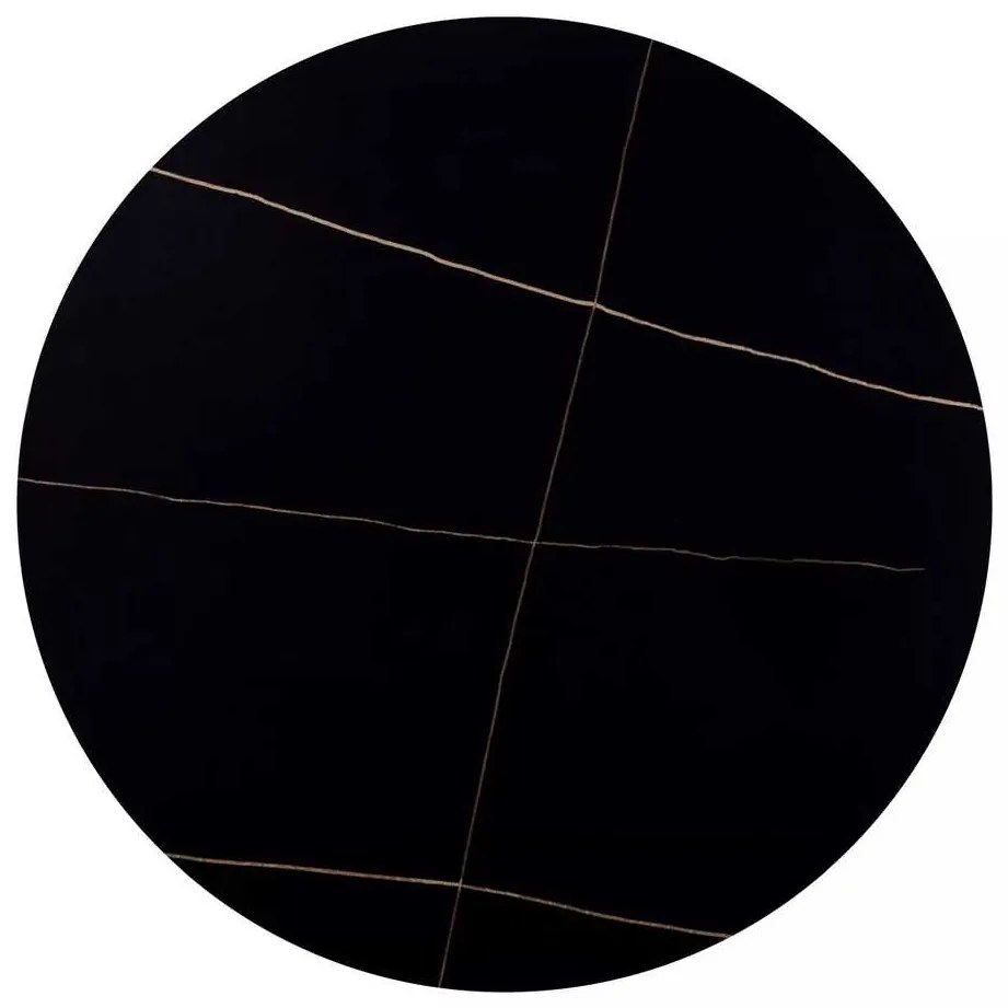 Masă de bucătărie Rion - 90 cm diametru, negru
