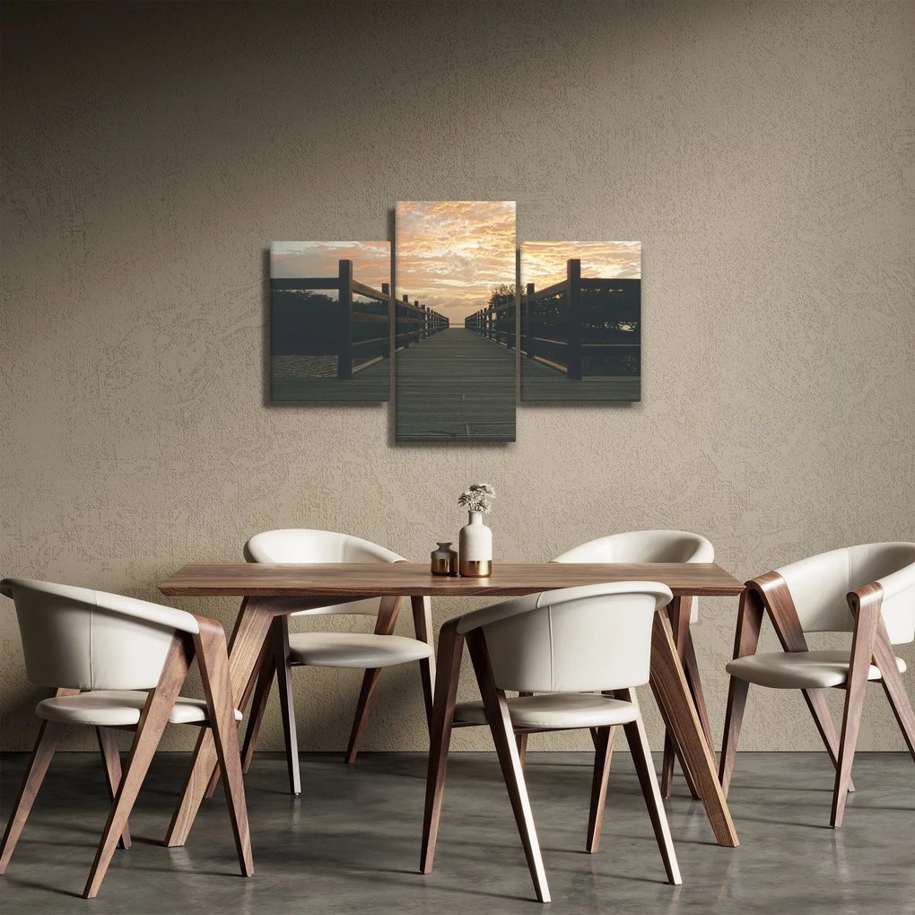 Tablou - Ponton de lemn, lac (90x60 cm)