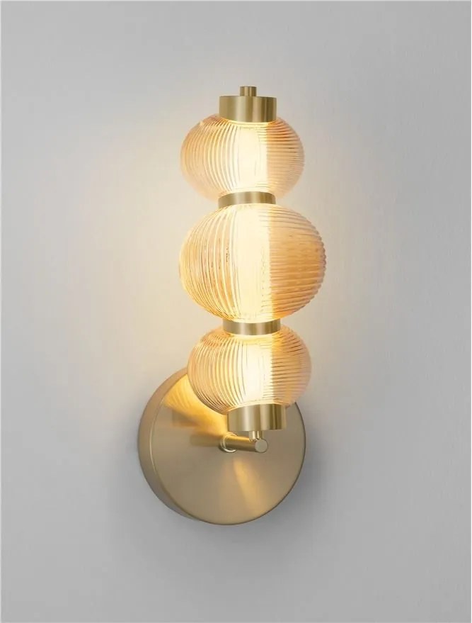 Aplica de perete LED design modern Leda auriu