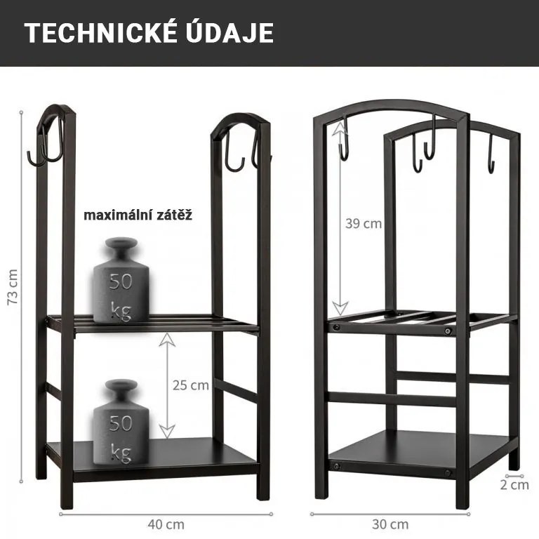 Stilista Suport pentru lemne de foc cu accesorii