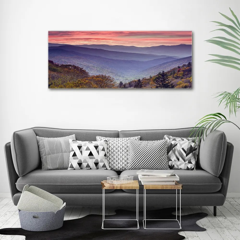 Tablou pe pânză canvas Munte apus de soare