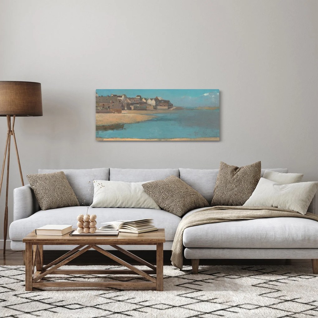 Tablou - Odilon Redon, Village by the Sea in Brittany, reproducere (120x50 cm)