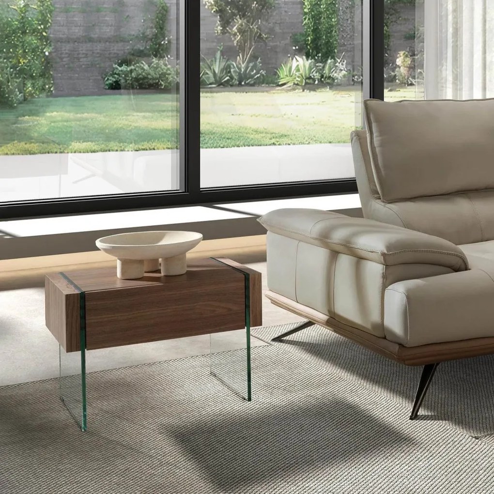 Masuta/ Noptiera eleganta design deosebit Aurore AC-CP1803-H-NOGAL