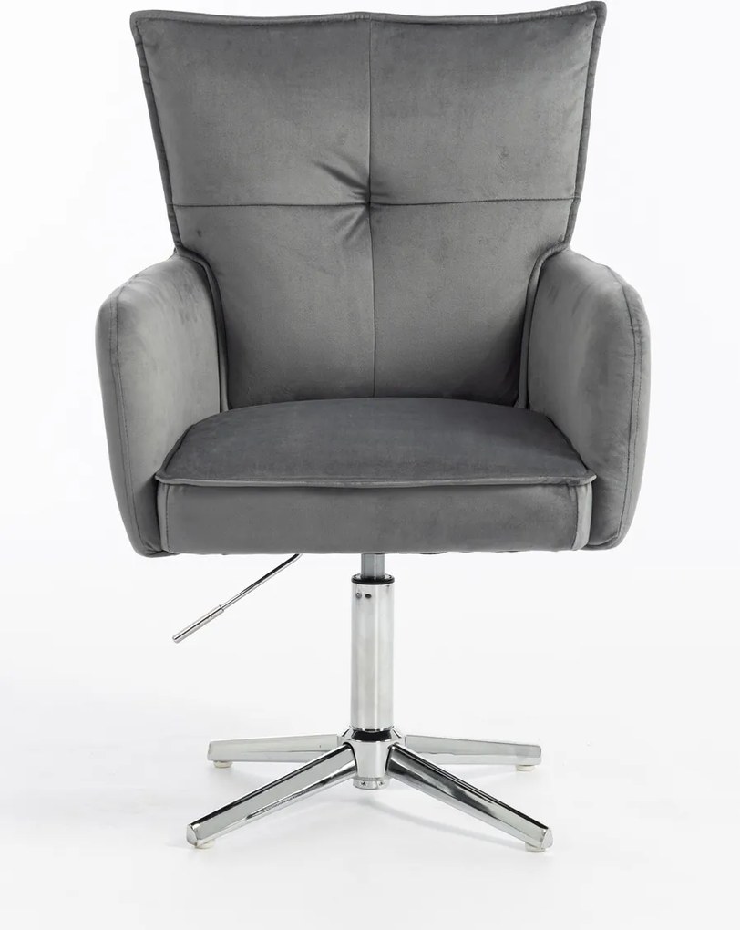 HR250CROSS Scaun Catifea Grafit Bază Cromata