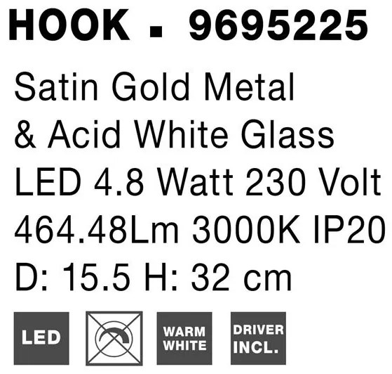 Veioza LED moderna design elegant HOOK