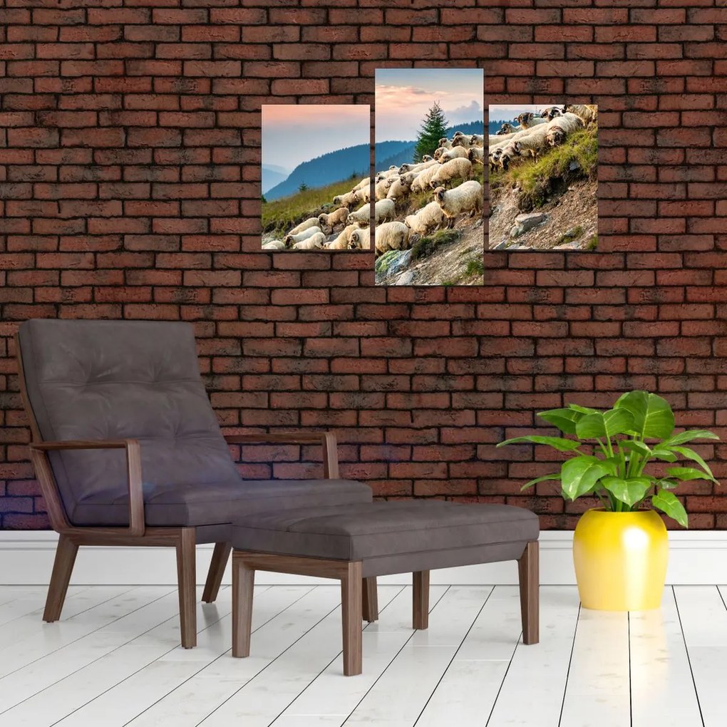 Tablou - O turmă de oi (90x60 cm)
