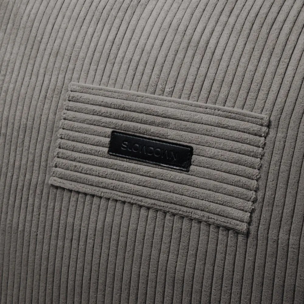 Fotoliu bean bag albastru cu tapițerie din catifea reiată Sofa Snug – SLOWDOWN