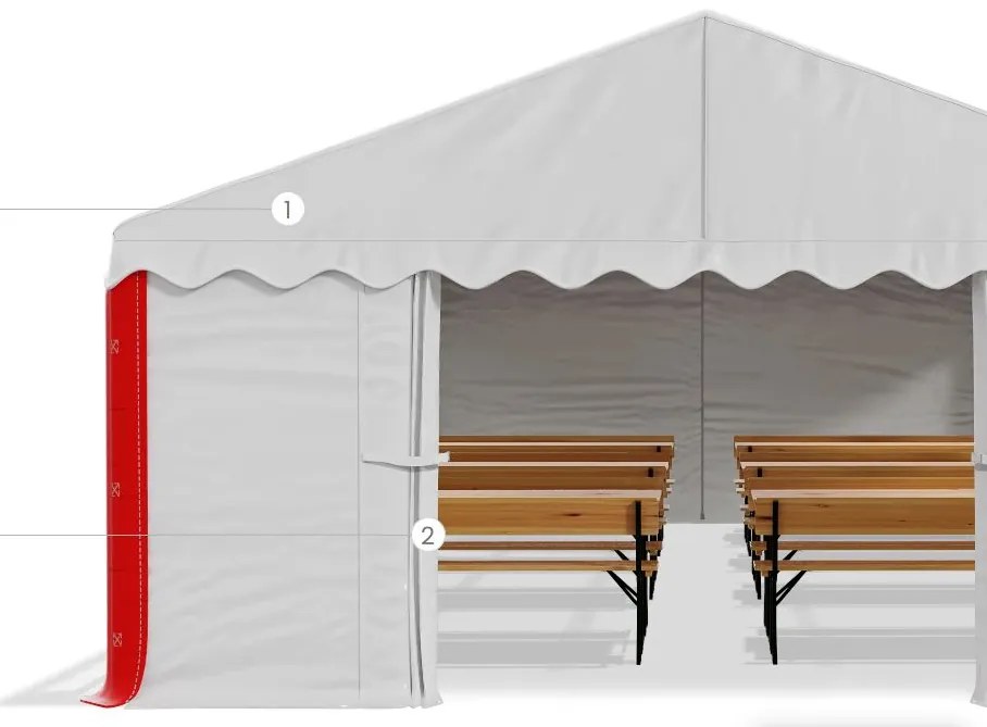 Cort de petrecere 3x3 2m Comfort PE 240g cu plasă împotriva insectelor Summer