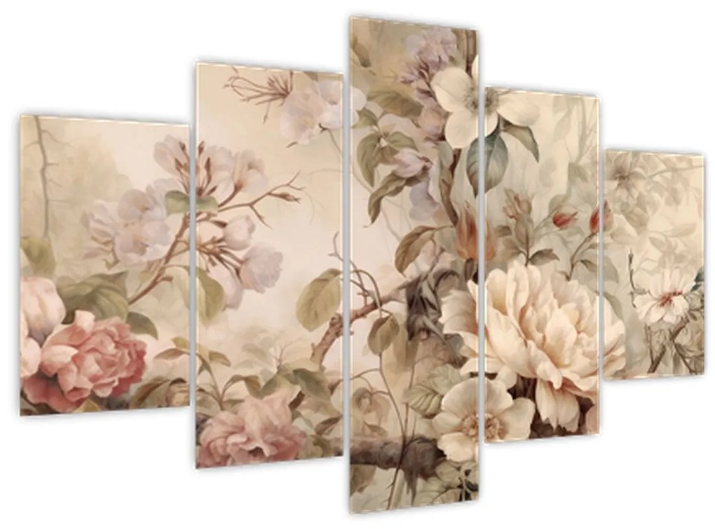 Tablou - Vintage pictura pasăre (150x105 cm)