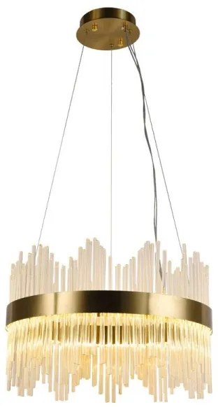 Lustră LED dimabilă pe cablu LED/70W/230V 3000-6500K auriu + telecomandă