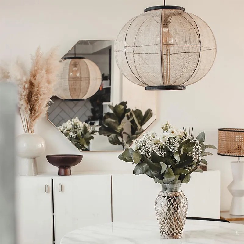 Lampă suspendată orientală maro 48 cm - Rob