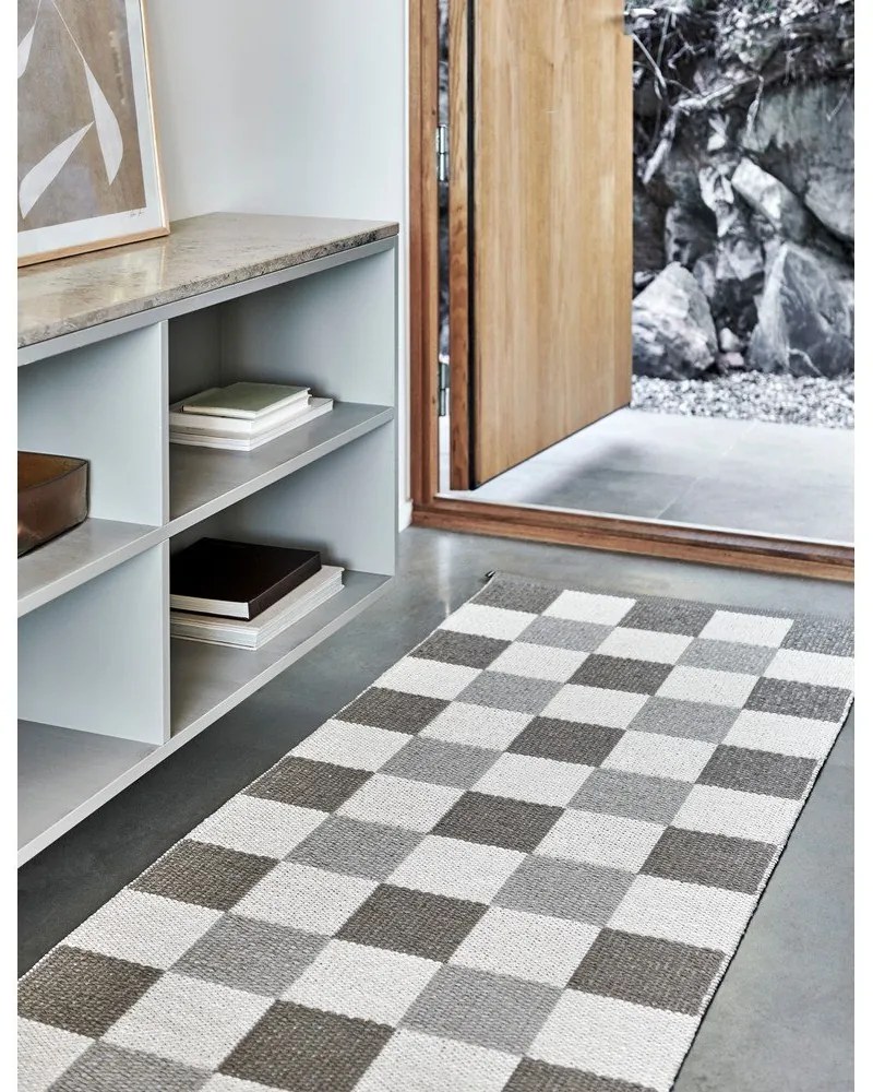 Covor tip traversă pentru interior și exterior bej/crem 70x160 cm Pix Dark Linen – Pappelina