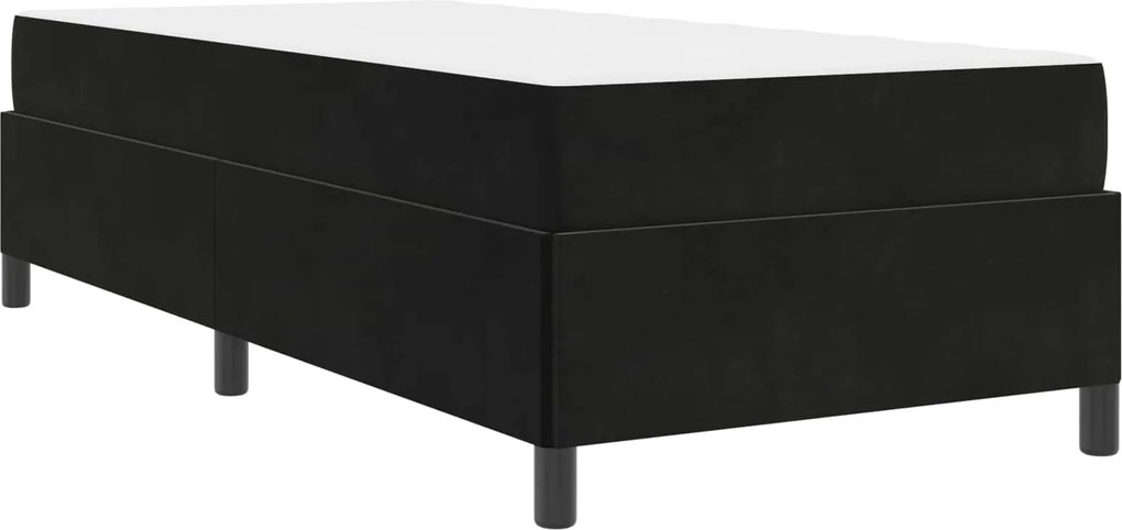 vidaXL Cadru de pat cu saltea Negru 80 x 200 cm țesătură
