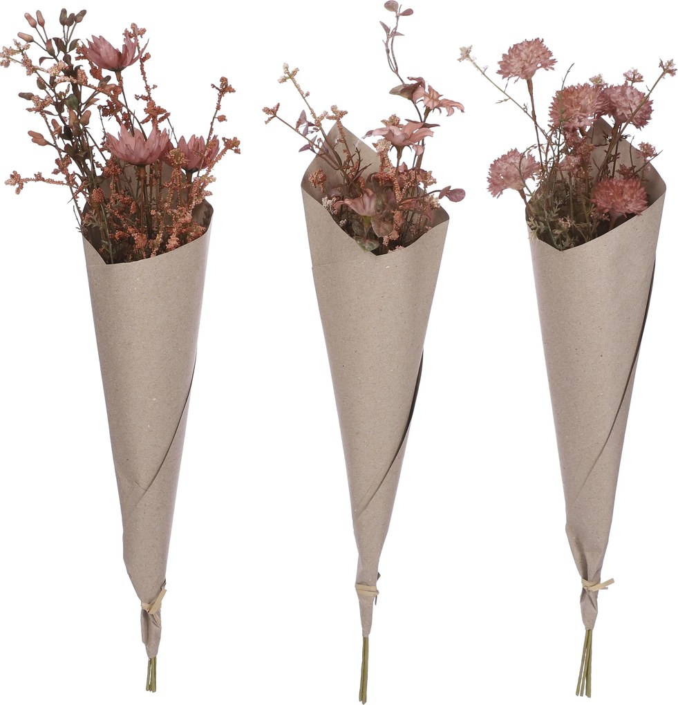 Buchet artificial, flori de camp, ambalat, 56x10 cm
