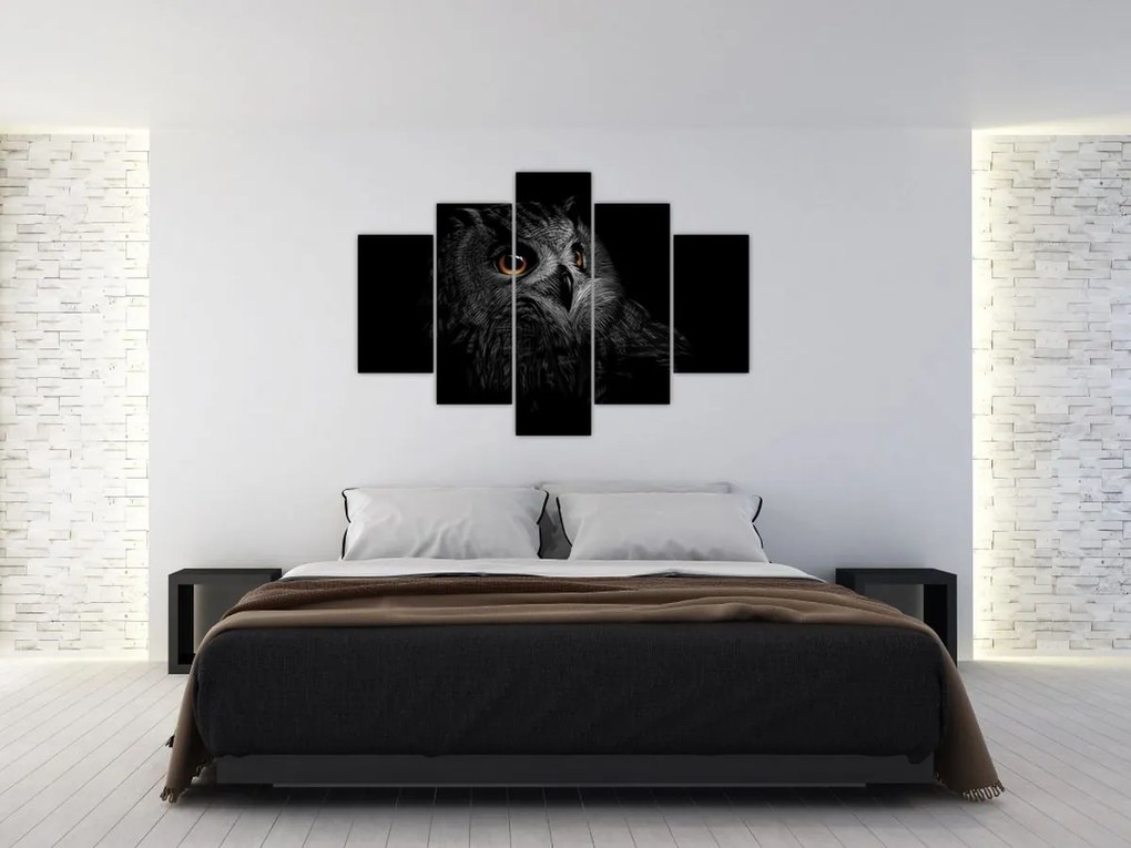 Tablou - Bufniță, ilustrație (150x105 cm)