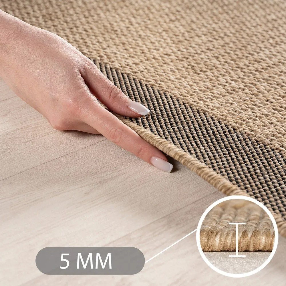 Covor tip traversă pentru interior și exterior maro 80x250 cm Timber 1402 – Ayyildiz Carpets