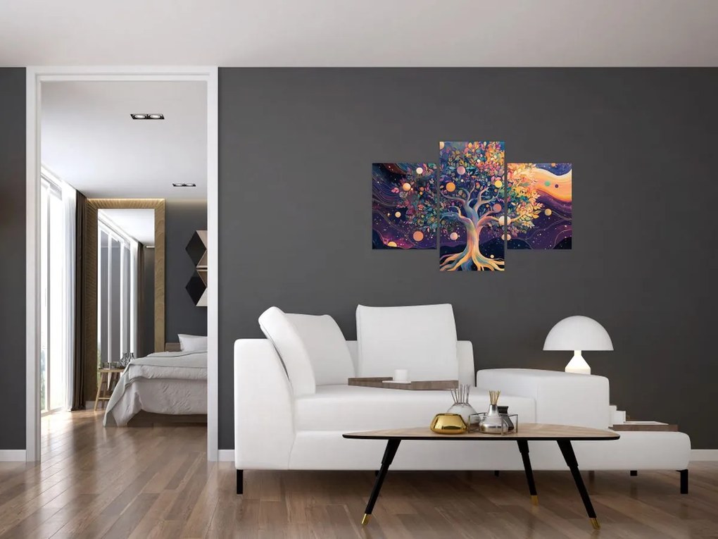 Tablou – Arbore violet plin de energie (90x60 cm)