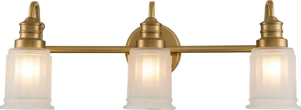 Quoizel QZ-SWELL3-BB-BATH-LED Aplica de perete pentru baie SWELL 3xG9/3W/230V IP44 auriu