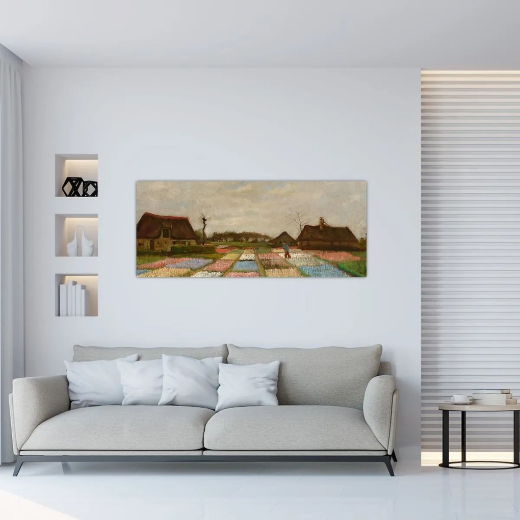 Tablou - Vincent van Gogh, Flower Beds in Holland, reproducere (120x50 cm)