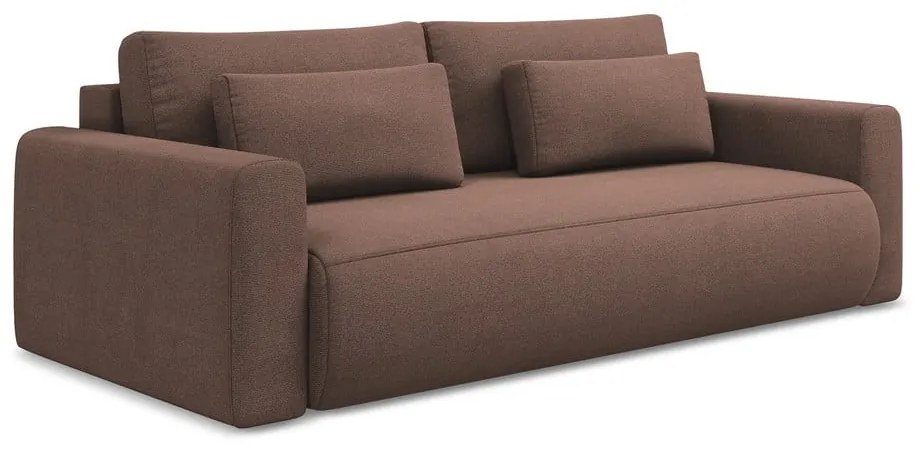 Canapea roz extensibilă/cu spațiu de depozitare 238 cm Kapua – Makamii