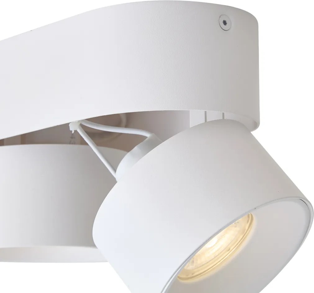 Spot aplicat modern alb GU10 50mm 2 lumini orientabil - Echo