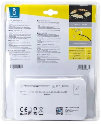 Bandă LED de exterior dimabilă 5m LED/18W/12/230V 3000K IP65 Aigostar