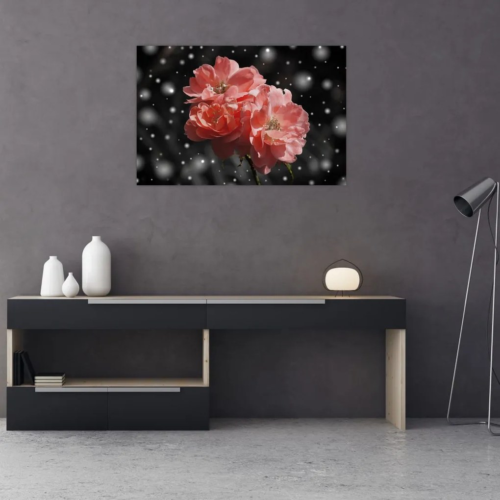 Tabloucu floare roz (90x60 cm)