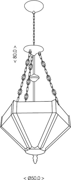 BRILAGI - Tiffany candelabru cu vitralii suspendat pe lanț EMERALD 3xE27/60W/230V Ø 50 cm