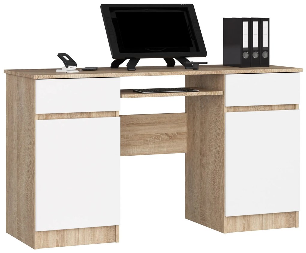 Masă PC Aranandose (stejar sonoma + alb). 1117051