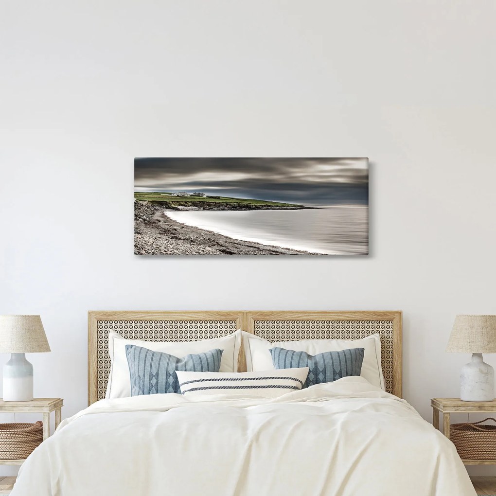 Tablou cu lac în amurg (120x50 cm)