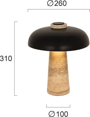 Lampă de masă LORA 3xG9/40W/230V negru/bej