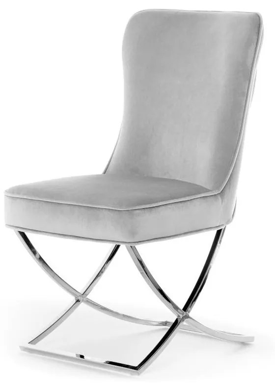 Scaun tapitat Scarlet gri deschis/silver h97 cm