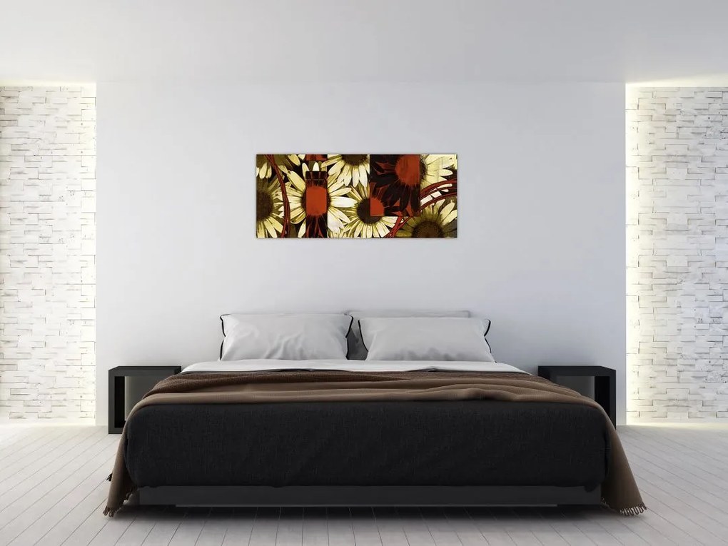 Tablou cu flori (120x50 cm)