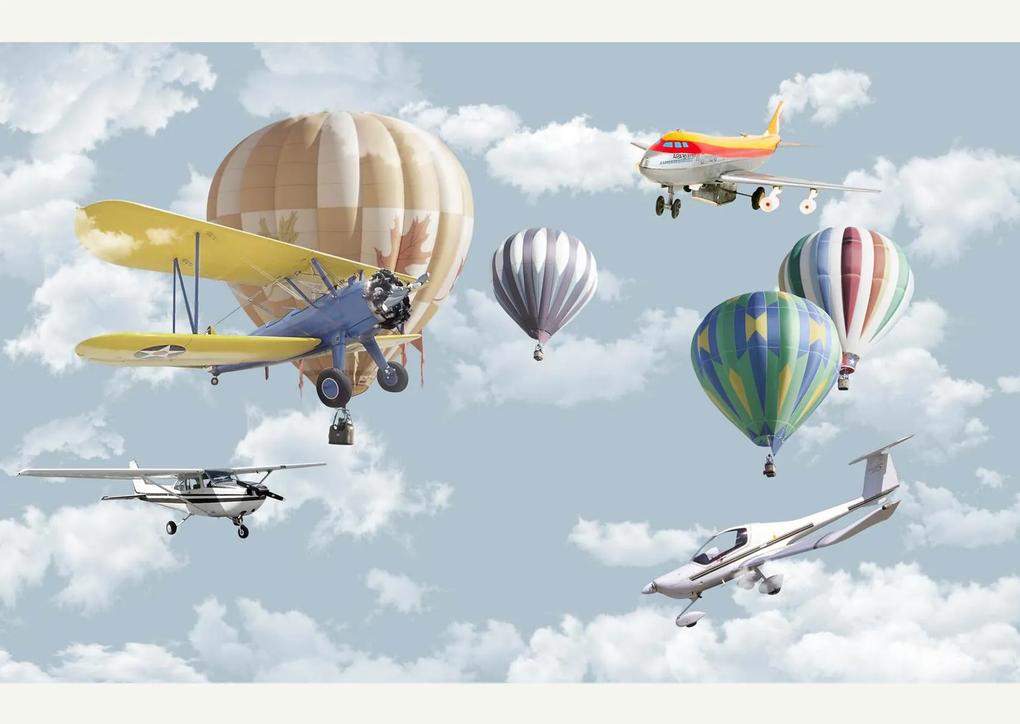 Fototapete Copii, Avioane si baloane cu aer cald Art.030142