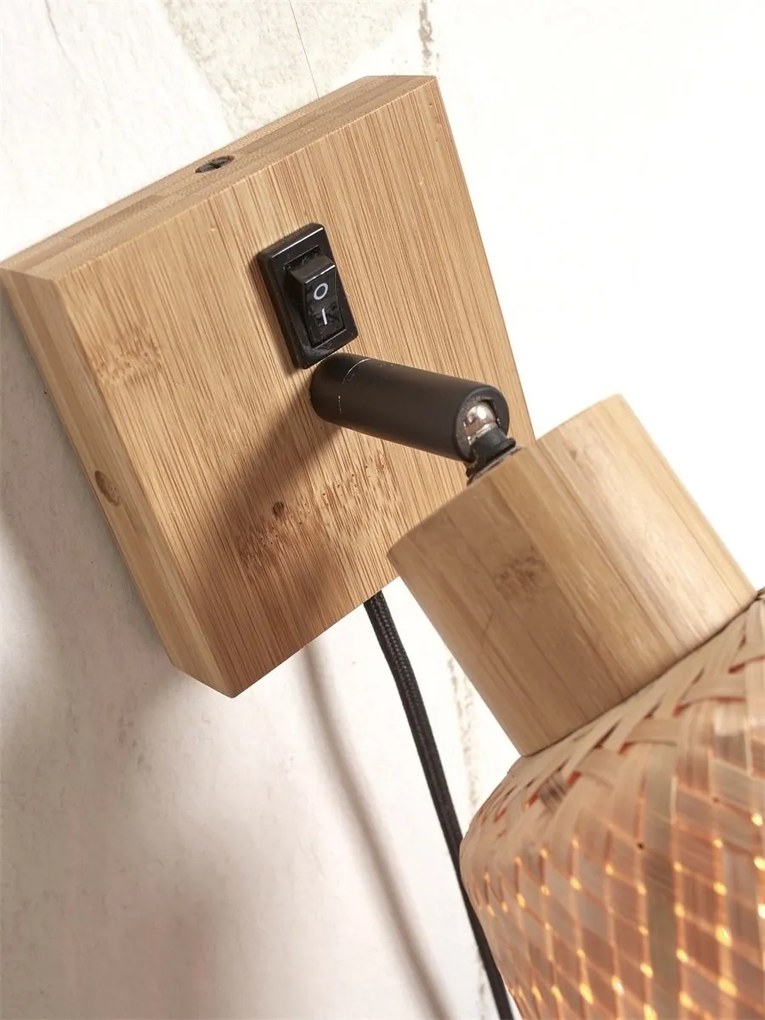 Aplica de perete eco din bambus Java nat/15x17, natural