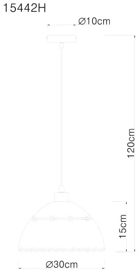 Lustră pe cablu Globo 15442H REX 1xE27/60W/230V