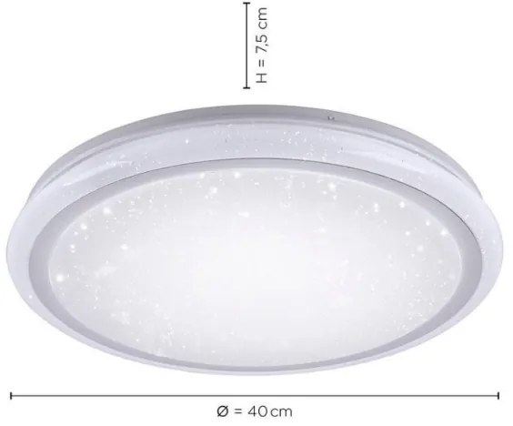 Plafonieră LED RGB dimabilă LUISA LED/28W/230V Leuchten Direkt 15220-16 + telecomandă