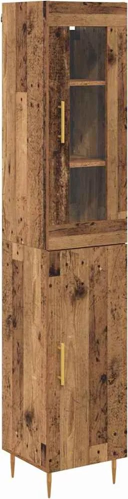 vidaXL Bufet 2 pcs Lemn Vechi Lemn compozit