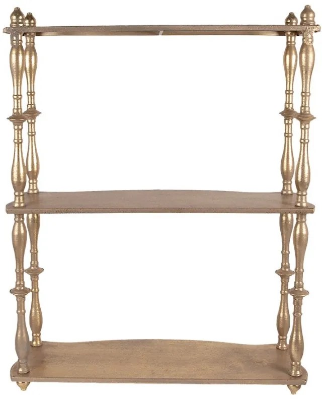 Etajera aurie, din metal, aspect vintage, Celestine