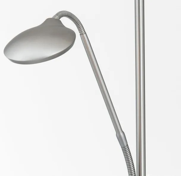 Lampadar LED dimabil stil modern Cobra satin chrome