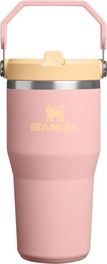 Termos piersică din oțel inoxidabil 600 ml IceFlow™ Flip Straw 2.0 Tumbler Peach Rose – Stanley