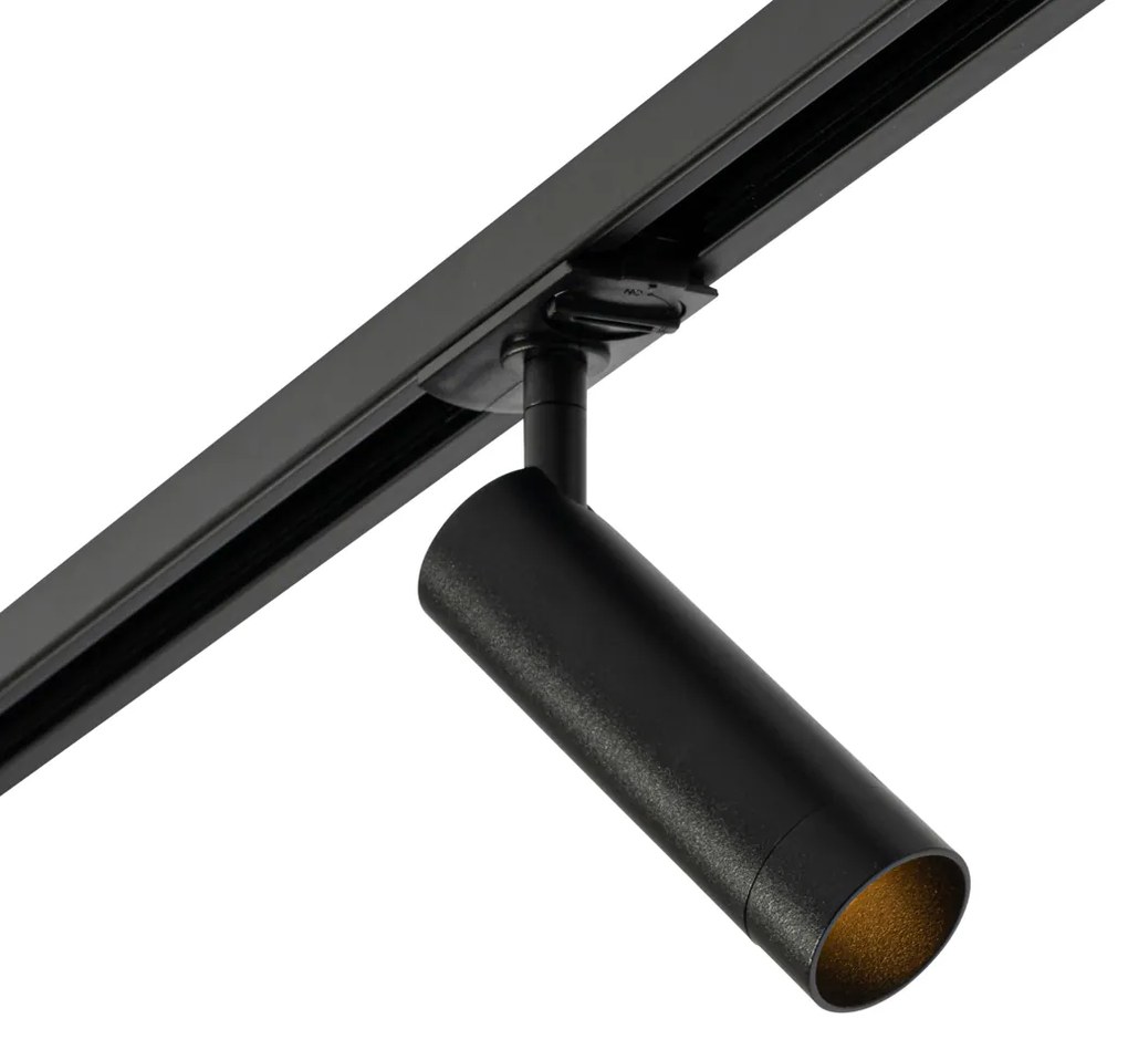 Spotlight modern negru pentru sistem de șină 35mm monofazat - Iconic Jeana Luxe