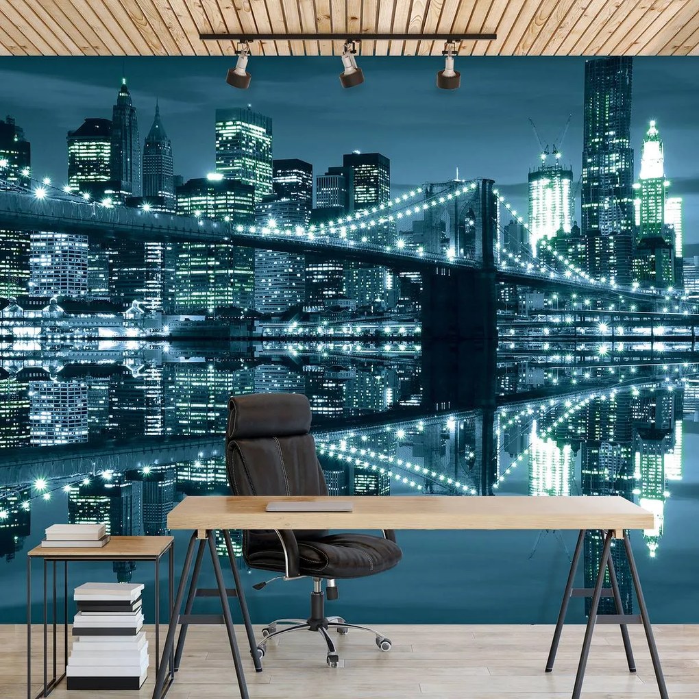 Fototapet - New York și podul Brooklyn (152,5x104 cm)