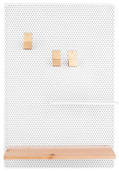 Avizier din metal PT LIVING Perky, 34,5 x 52,5 cm, alb