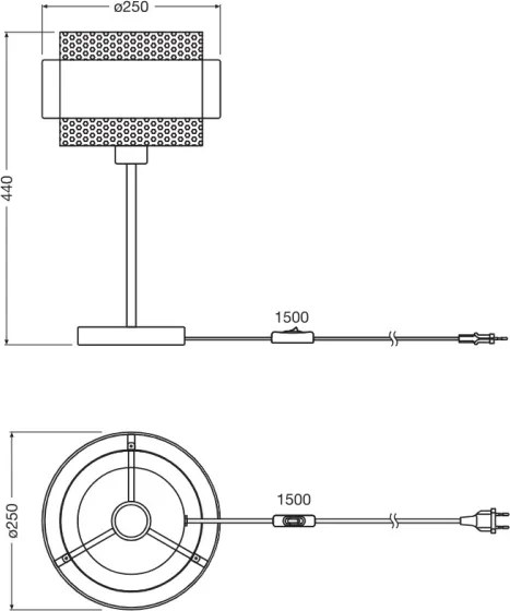 Osram - Lampă de masă DECOR HORNET 1xE27/10W/230V negru/auriu