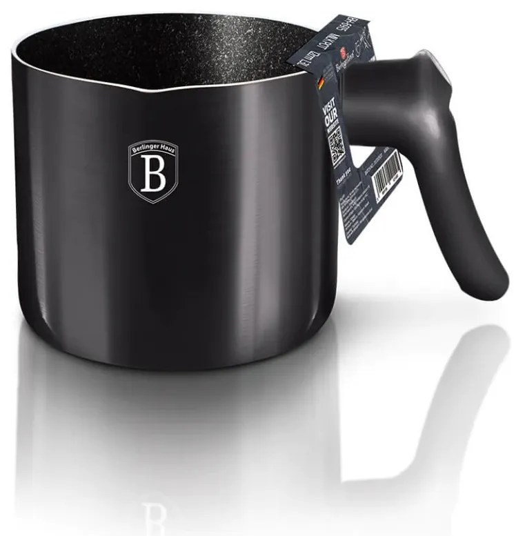 Cana antiaderenta pentru lapte 1.2L – Berlinger Haus BH 6915, Carbon Pro, pentru toate tipurile de plite