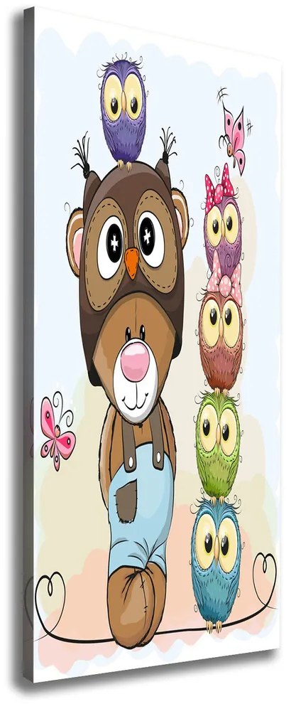 Tablou pe pânză Ursul și Owl