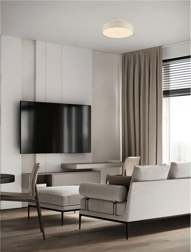 Plafoniera LED stil modern 2700K NOELIA crem 40cm