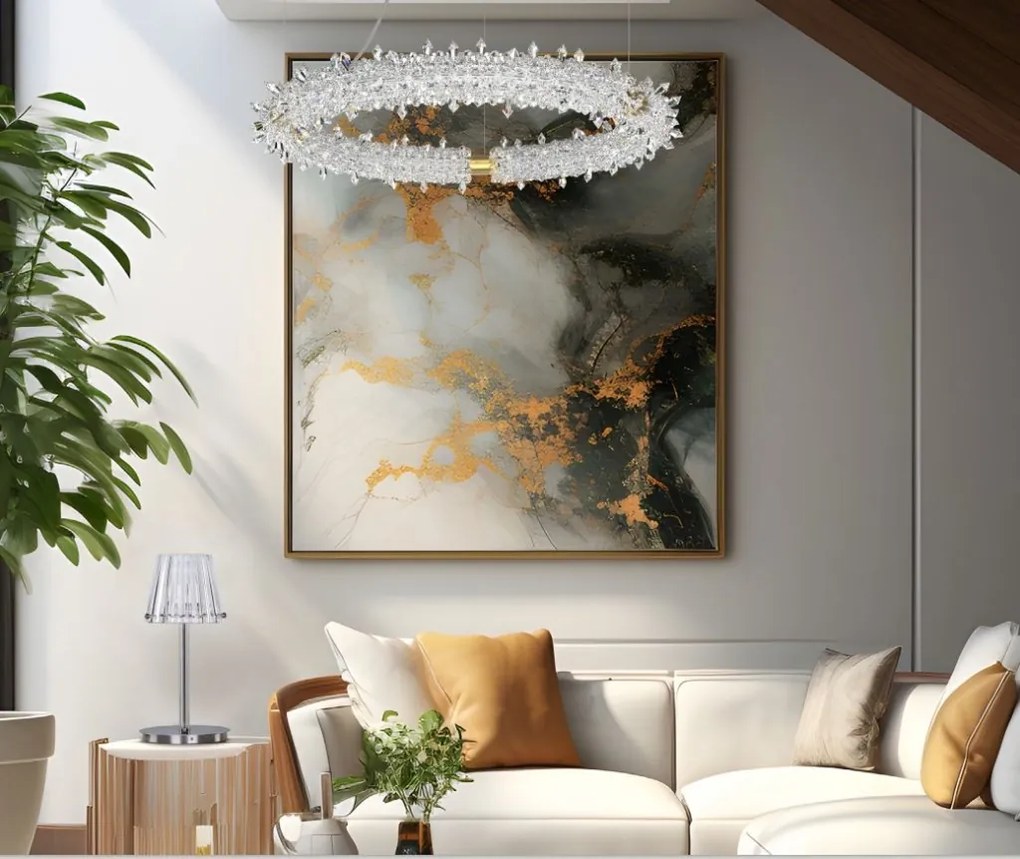 Lustra LED LUX moderna design circular D105 GLACEE 03